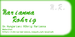 marianna rohrig business card